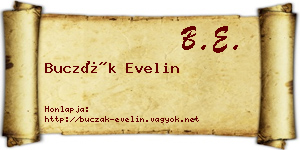 Buczák Evelin névjegykártya